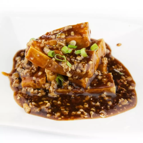 BBQ Pork With Fried Tofu