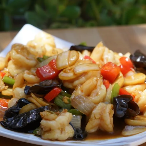 Chinese Black Mushroom with  Shrimps