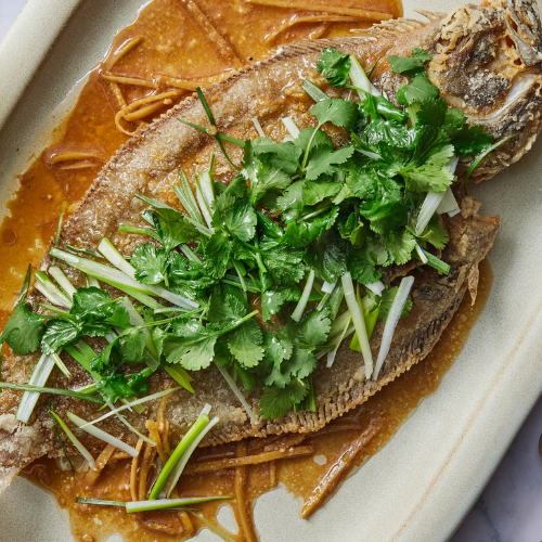 Deep fried flounder