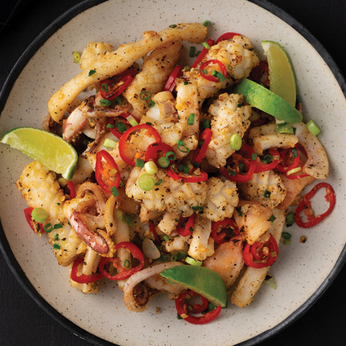 Squid With Deep Fried Salt & Pepper or Black Bean Sauce