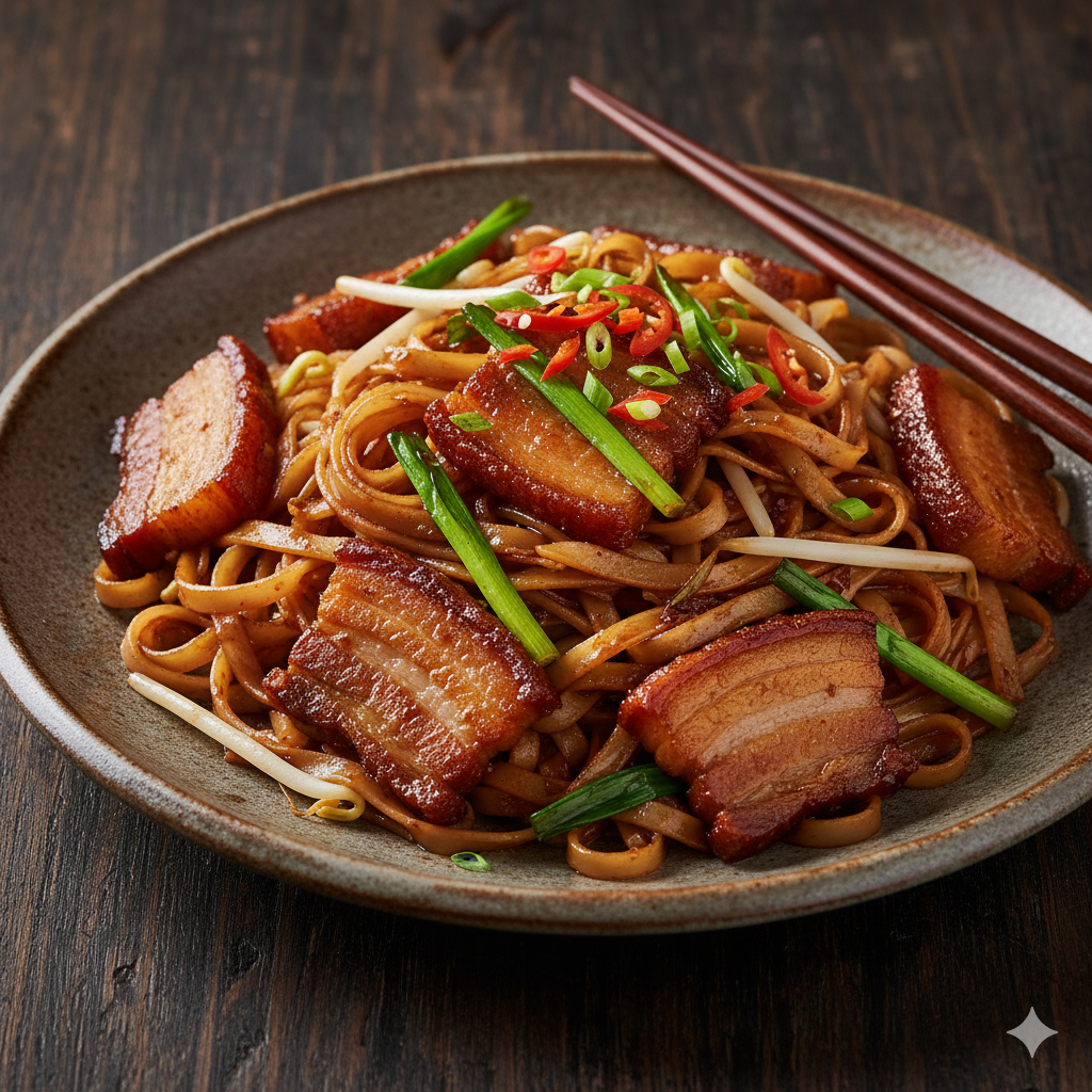 XO Sauce Pork Belly Chow Fun XO