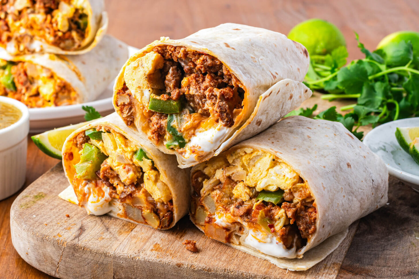 Chorizo Burrito (Served with rice, beans, onions, cilantro & green or red salsa)