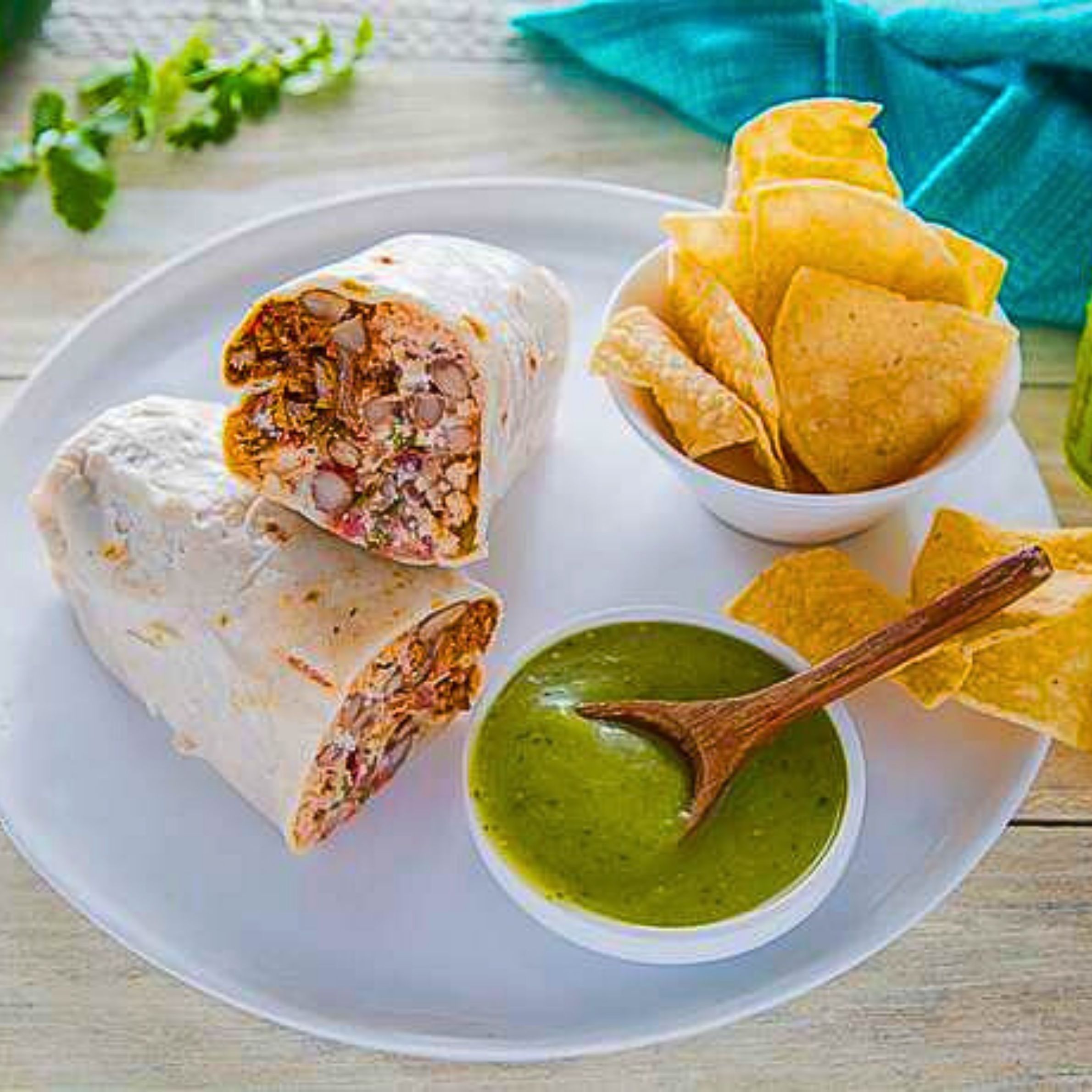 Super Burrito- (Pastor - Plus sour cream, guacamole and cheese)